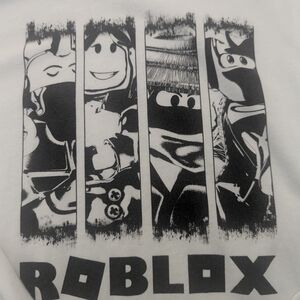Roblox Kids Long Sleeve Tee - Black and White